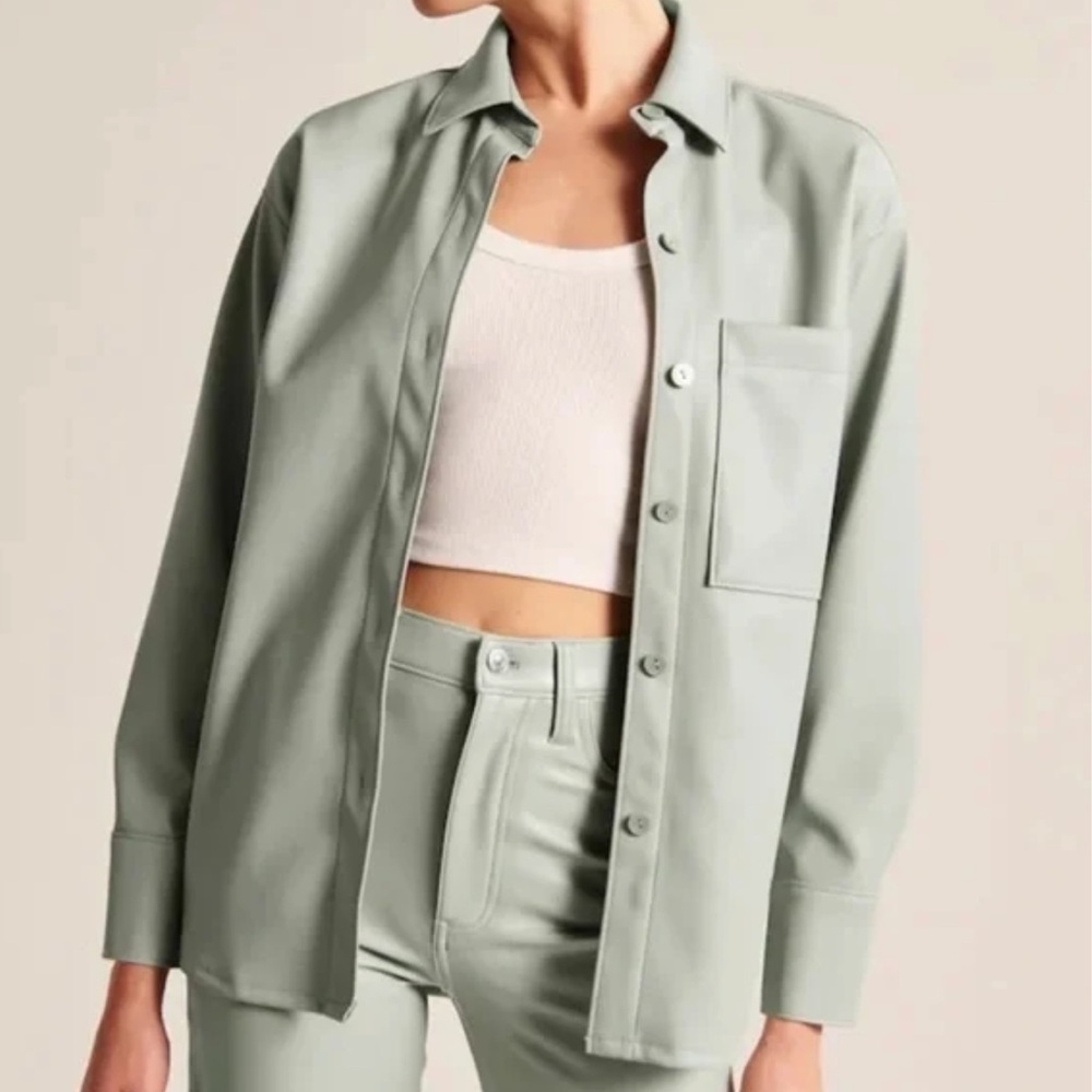 Abercrombie and Fitch Vegan leather shirt